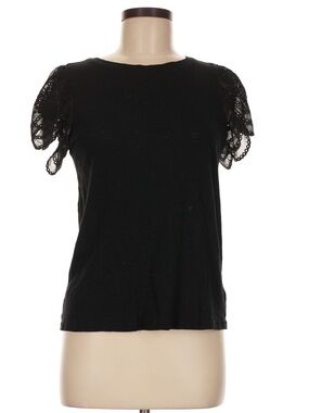 Women’s Express Black Lace Sleeve Top